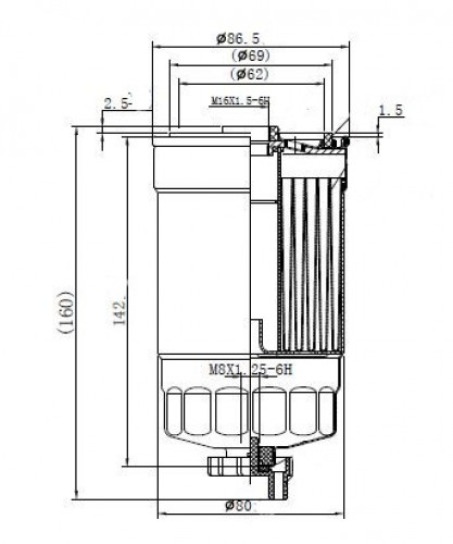 Фильтр для а/м ГАЗ 3302 ГАЗель/Волга дв. ЗМЗ 402 (топл.диз.) (LFF 18306D)