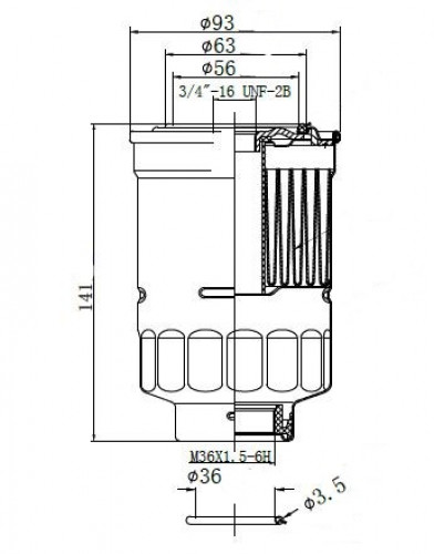 Фильтр для а/м Toyota Land Cruiser Prado (02-) 3.0D (топл.диз.) (LFF 19301D)