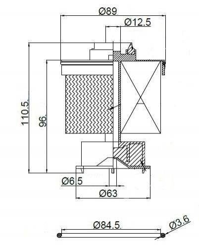 Фильтр топливный для а/м Toyota Hilux (15-)/Fortuner (15-) 2.4D/2.8D