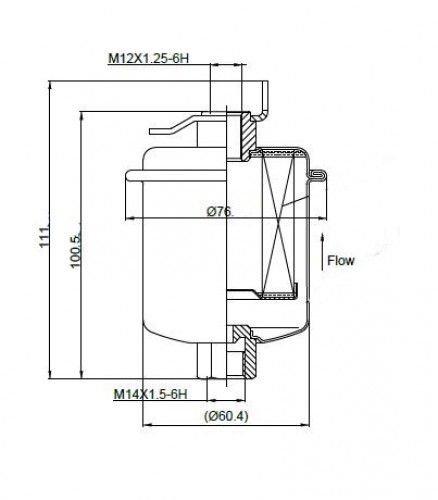 Фильтр топливный для а/м Honda CR-V (95-)/(01-)/HR-V (98-) 1.6i/2.0i