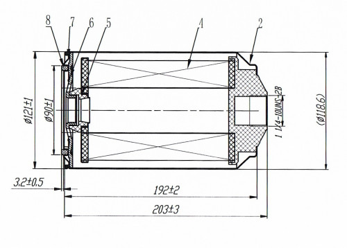 Фильтр топливный для а/м DongFeng DFH4180 GX [Cummins ISLe 310-375]