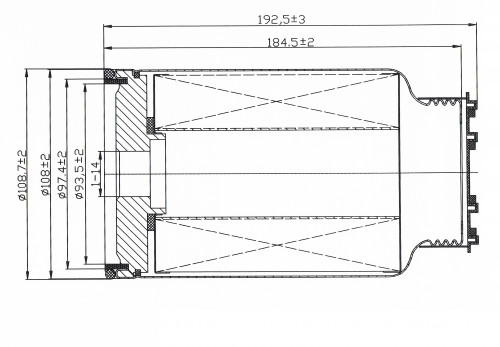 Фильтр топливный для с/т Caterpillar 100/300/700/900-series (сеп.) d108, h194
