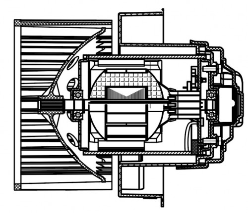 Электровентилятор отопителя для автомобилей Renault Arkana (19-)/Duster II (21-)