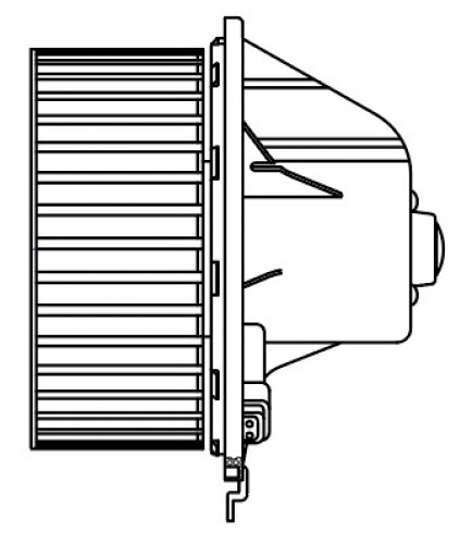 Электровентилятор отопителя для автомобилей VW Transporter T4 (90-) A/C- (плоский разъем)