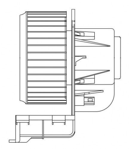 Электровентилятор отопителя для автомобилей VW Transporter T5 (03-) A/C±