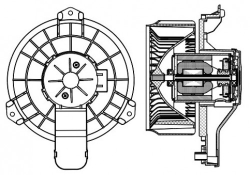Электровентилятор отопителя для автомобилей Geely Coolray (18-)/Belgee X50 (23-)
