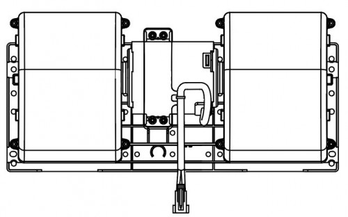 Электровентилятор отопителя для автомобилей Shacman F3000 (12-) (в корпусе)