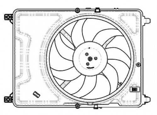 Электровентилятор охлаждения для а/м Ravon Nexia R3 (16-) 1.5i (с кожухом)