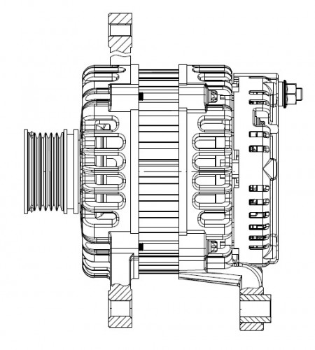 Генератор для автомобилей ГАЗель Бизнес с дв. УМЗ-4216/Evotech 2.7i (тип Prestolite) 115A