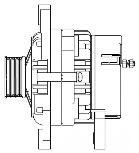 Генератор для автомобилей ЗАЗ Sens (02-)/1102 (под ГУР) 80A