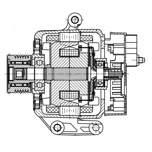Генератор для автомобилей Opel Astra H (04-) 1.3CTDI/1.4i/Meriva A (06-) 1.4i 90A