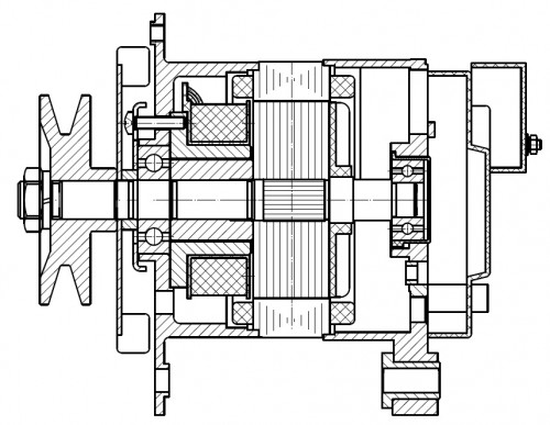 Генератор для спецтехники МТЗ-1221/1222 с дв. Д-245/260 100А