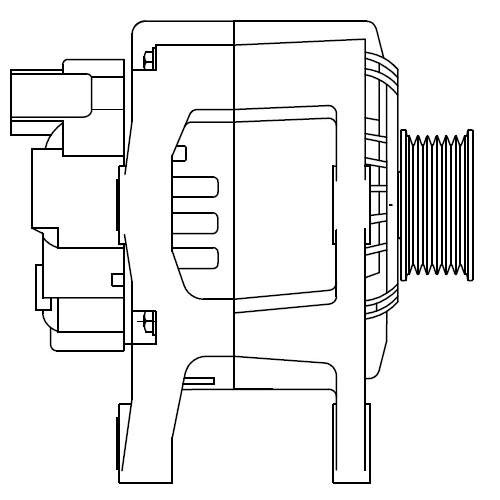 Генератор для автомобилей Renault Megane II (03-) 1.6i (с обгон. муфтой) 110A