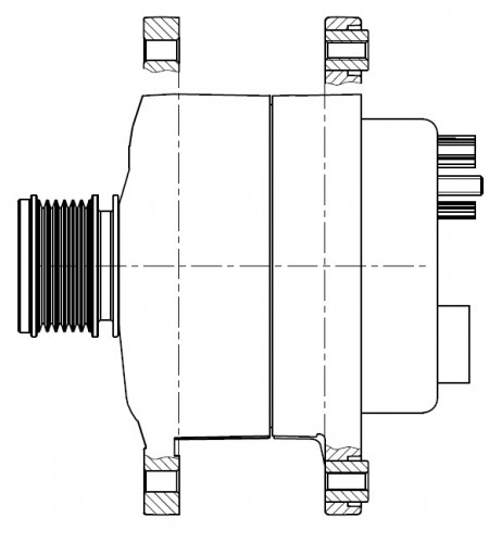 Генератор для автомобилей Renault Duster (10-) 1.5dCi 150A