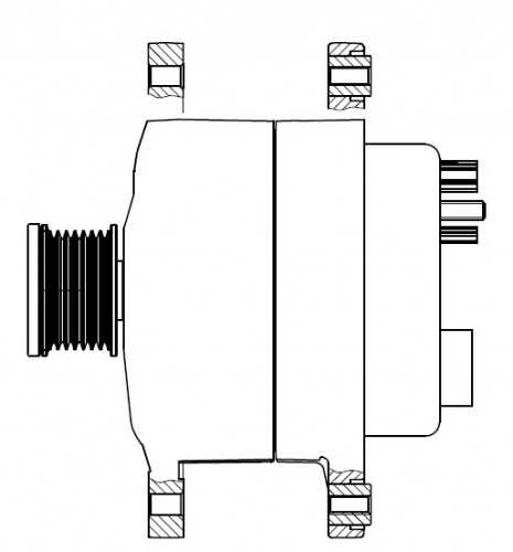 Генератор для автомобилей Renault Arkana (19-)/Duster II (21-) 1.3TCe/1.6i 150А