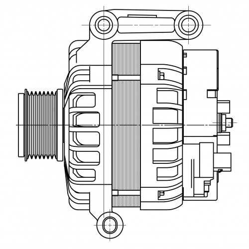 Генератор для автомобилей Ford Transit (13-)/Peugeot Boxer (11-) 2.2TDCi 210A