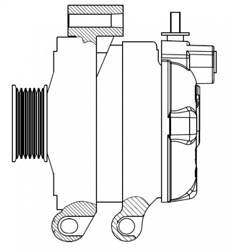 Генератор для автомобилей Land Rover Range Rover III (09-)/Range Rover Sport I (09-) 5.0i 150A
