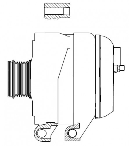 Генератор для автомобилей Land Rover Range Rover IV (12-) 5.0i/Range Rover Sport (13-) 3.0i 180A
