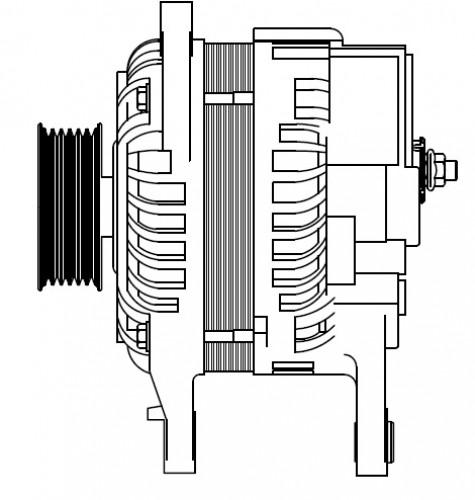 Генератор для автомобилей Mitsubishi Outlander (03-)/Lancer IX (03-) 2.0i 110A
