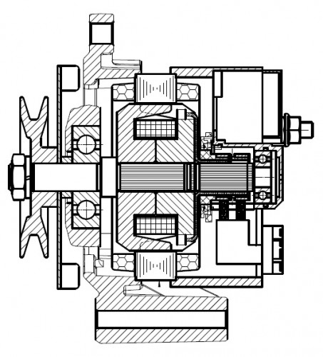 Генератор для автомобилей MAN F2000 (94-) с дв. D2866/Mercedes-Benz LK/LN2 (84-) с дв. OM356 35A