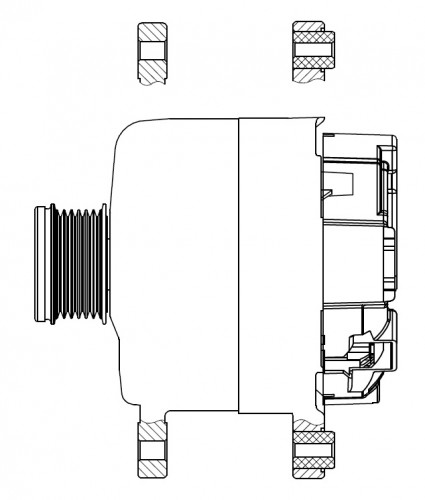 Генератор для автомобилей Nissan X-Trail T32 (14-)/Renault Koleos II (15-) 2.5i 120A
