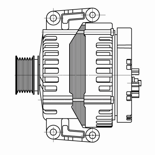 Генератор для автомобилей Mercedes-Benz M W164 (05-) 3.5i/S W221 (05-) 4.7i/5.5i 180A