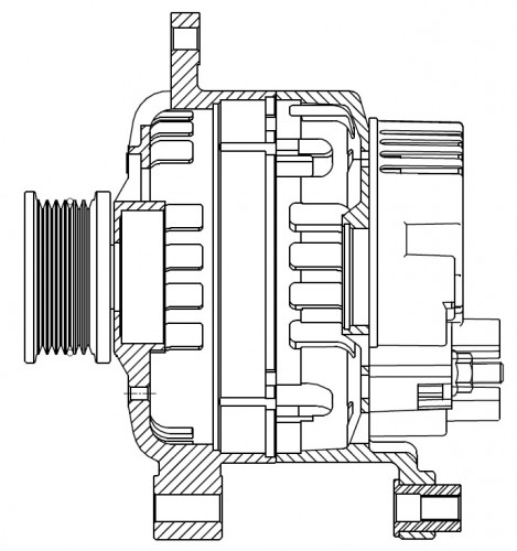 Генератор для автомобилей Fiat Ducato (01-)/Citroen Jumper (02-)/Peugeot Boxer (01-) 2.8JTD 120A