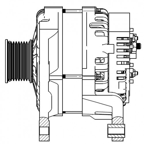Генератор для автомобилей Sollers Atlant (22-)/JAC N56 (16-) 2.7D [HFC4DE1-1D] Евро-5 150А