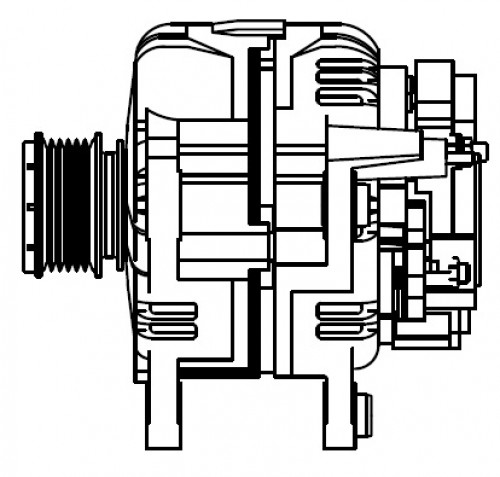 Генератор для автомобилей VAG Octavia I (00-) 1.6i/1.8T 120A