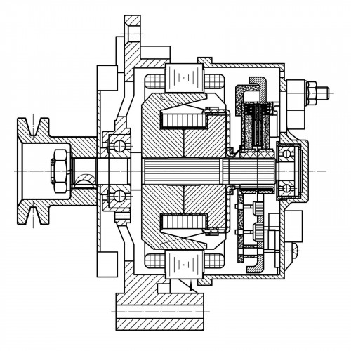 Генератор для автомобилей VAG Passat B3/B4 (88-)/100 (90-)/80 (91-)1.8i/2.0i 90A