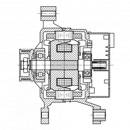 Генератор для автомобилей VAG Passat B5 (96-)/A4 (94-) 1.6i/1.8T 70A