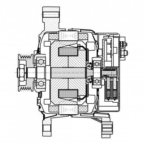 Генератор для автомобилей VAG Passat B5 (96-)/A4 (94-) 1.6i/1.8T 120A