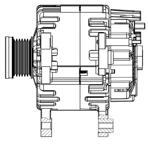 Генератор для автомобилей VAG Yeti (09-)/Caddy III (10-)/A3 (10-) 1.2TSI 110A