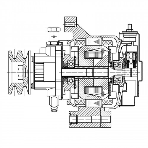 Генератор для автомобилей Toyota Hiace (89-) 2.4D/3.0D/Land Cruiser Prado 120 (02-) 3.0D 90А