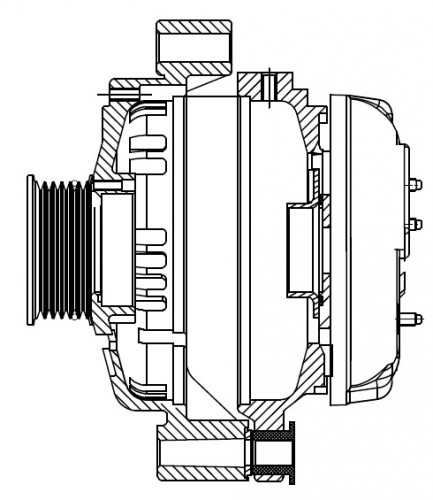 Генератор для автомобилей Toyota Mark II (02-) 2.5i/3.0i [1JZ-FSE/2JZ-GTE] 150А