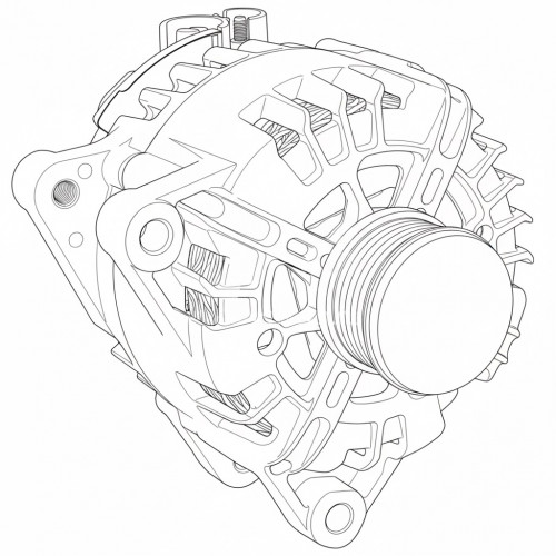 Генератор для автомобилей Peugeot 307 (00-) 1.6i 150A (тип Valeo)