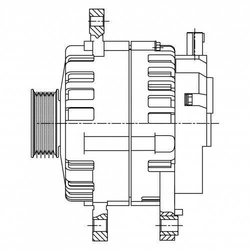 Генератор для автомобилей Москвич 3 (22-)/JAC J7 (20-) 1.5T 110A