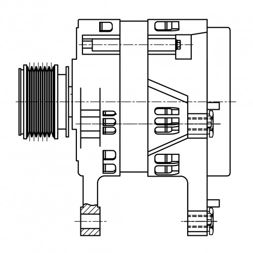 Генератор для автомобилей Changan CS55 (18-)/Uni-V (20-)/Uni-T (20-) 1.5T/CS35 (18-) 1.4T 110А