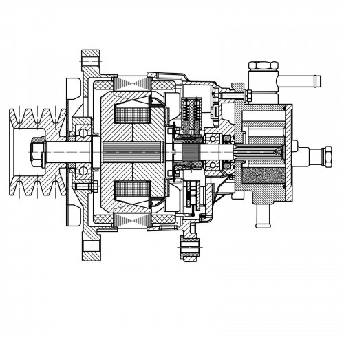 Генератор для автомобилей Isuzu/SIMAZ с двигателем 4HG1/4HK1/4HV1 80A