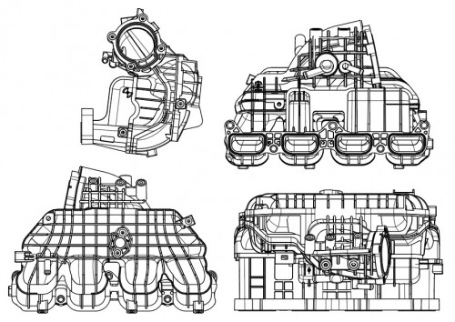 Коллектор впускной для а/м KIA Optima (15-)/Hyundai Santa Fe (18-) 2.0TGDi [G4KH]