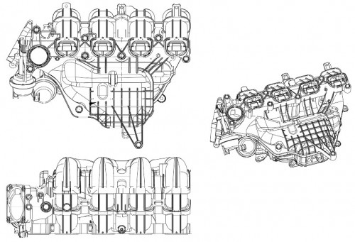 Коллектор впускной для а/м Ford Focus II (04-)/Mondeo IV (07-) 1.8i/2.0i