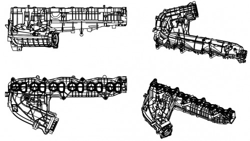 Коллектор впускной для а/м BMW X6 (E71, E72) (10-)/X5 (E70) (10-) 3.0D [N57]