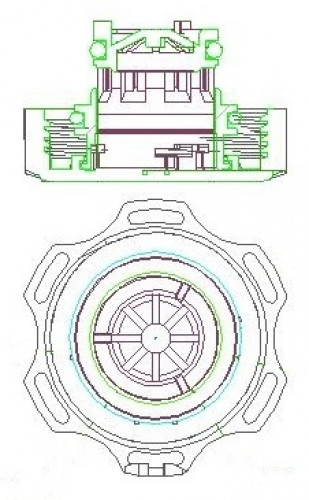 Крышка (пробка) расширительного бачка для а/м Chevrolet Cruze (09-)/Opel Astra J (10-) 1.4bar