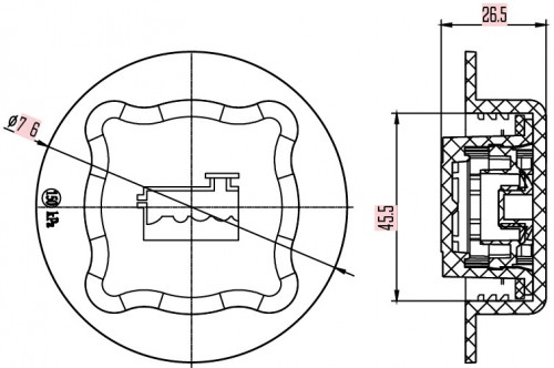 Крышка (пробка) расширительного бачка для а/м Volvo XC90 (02-)/S60 (00-)/S80 (98-) 1.5bar