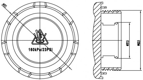 Крышка (пробка) расширительного бачка для а/м VW Tiguan (16-)/Skoda Octavia (13-)/Rapid (12-) 1.6bar