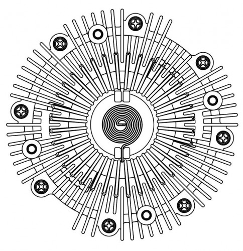 Муфта вязкостная для автомобилей Land Cruiser Prado 150 (09-)/Prado 120 (02-)/Hillux (05-)/Fortuner (04-) 2.5D/3.0D (без крыльчатки)