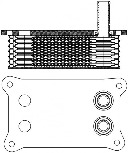 Радиатор масляный для а/м Ford Transit (00-)/Mondeo (00-) 2.0D/2.2D