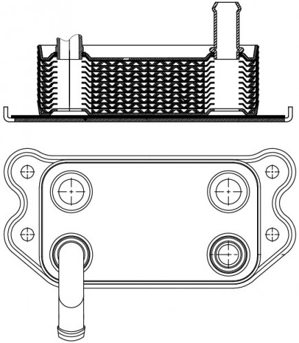Радиатор масляный для автомобилей Volvo XC90 (02-)/S60 (01-)/S80 (98-) 2.0i/2.3i/2.4i/2.5i/2.9i