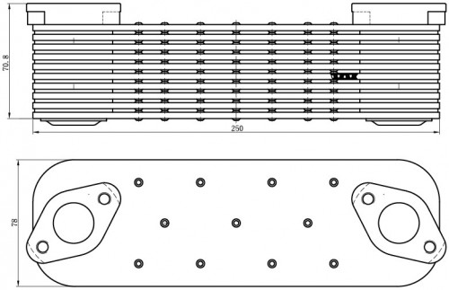 Радиатор масляный для а/м MAN TGA (02-)/TGS (07-)/Sitrak C7H (14-) [D2066; D2676; MC11; MC13]