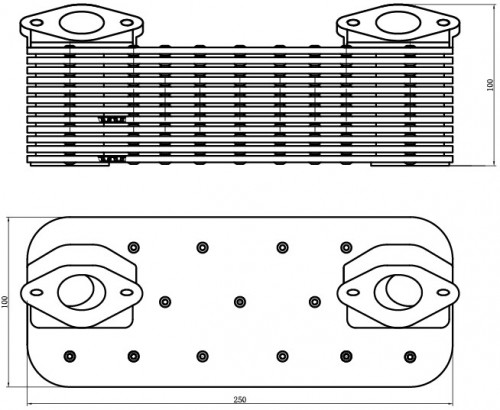 Радиатор масляный для а/м Mercedes-Benz Actros MP1 (96-)/MP2/MP3 (03-) [OM541/542] (LOc 1515)